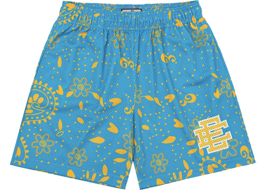 EE Shorts Paisley Blue & Yellow