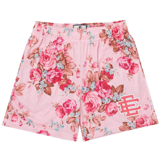 EE Shorts Red on Pink Roses
