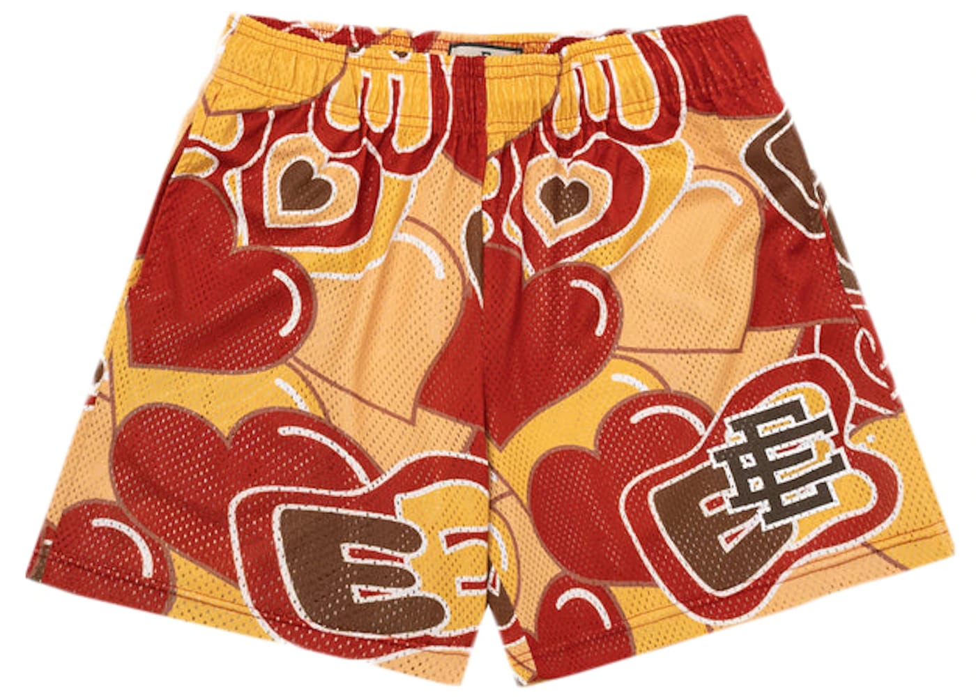 EE Shorts Red & Yellow Hearts