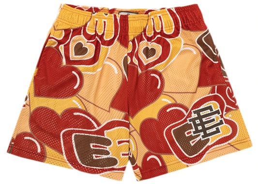 EE Shorts Red & Yellow Hearts