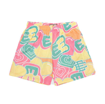 EE Shorts Valentines Yellow pink & Mint