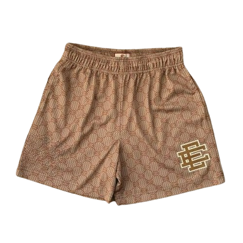 EE Shorts Monogram Brown